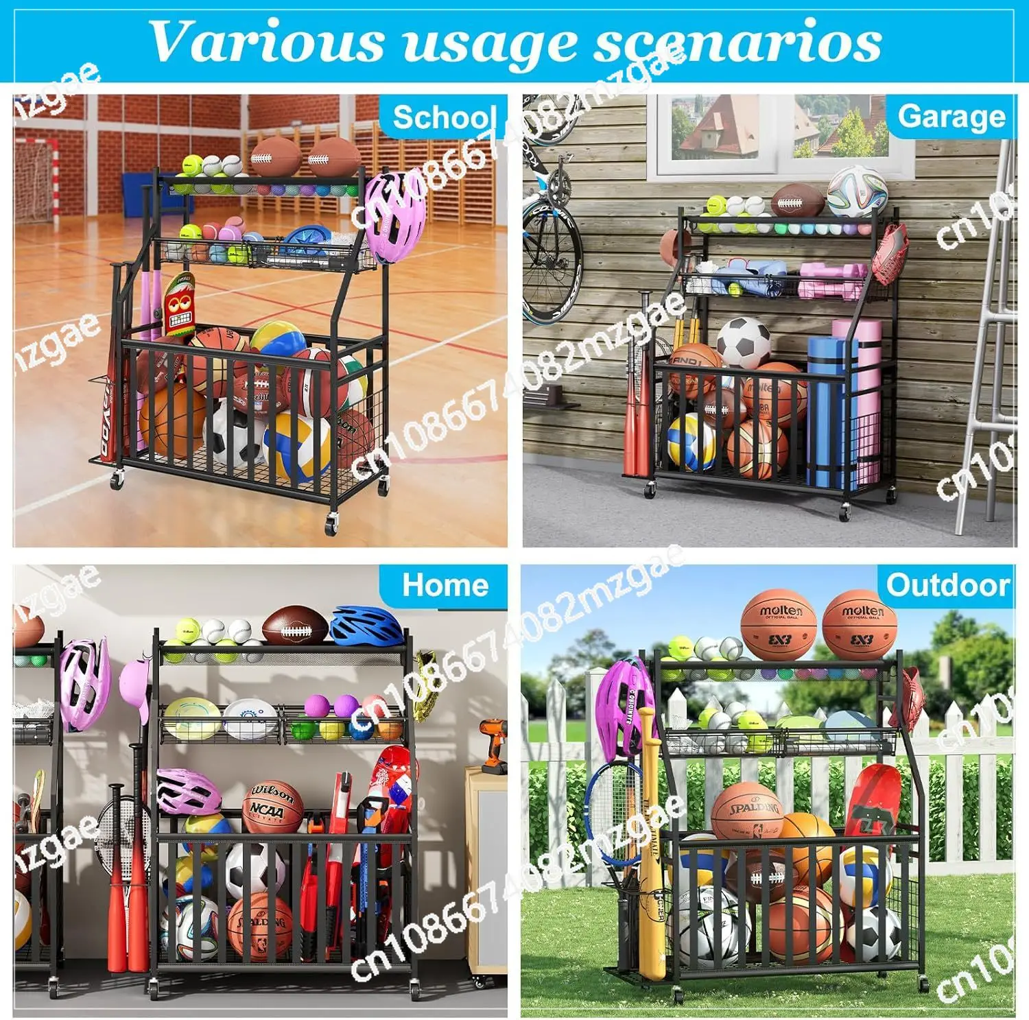 Sports Equipment Bat - Tas Penyimpanan Peralatan Olahraga Rak Bola