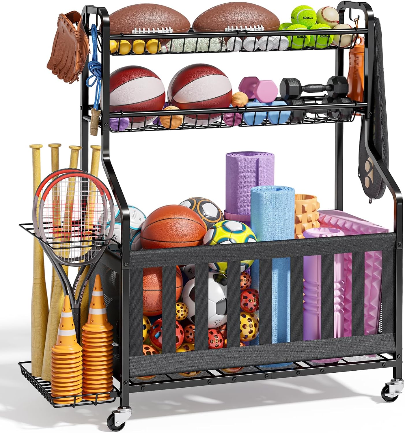 Sports Equipment Bat - Organizer Penyimpanan Peralatan Olahraga, Rak Penyimpanan