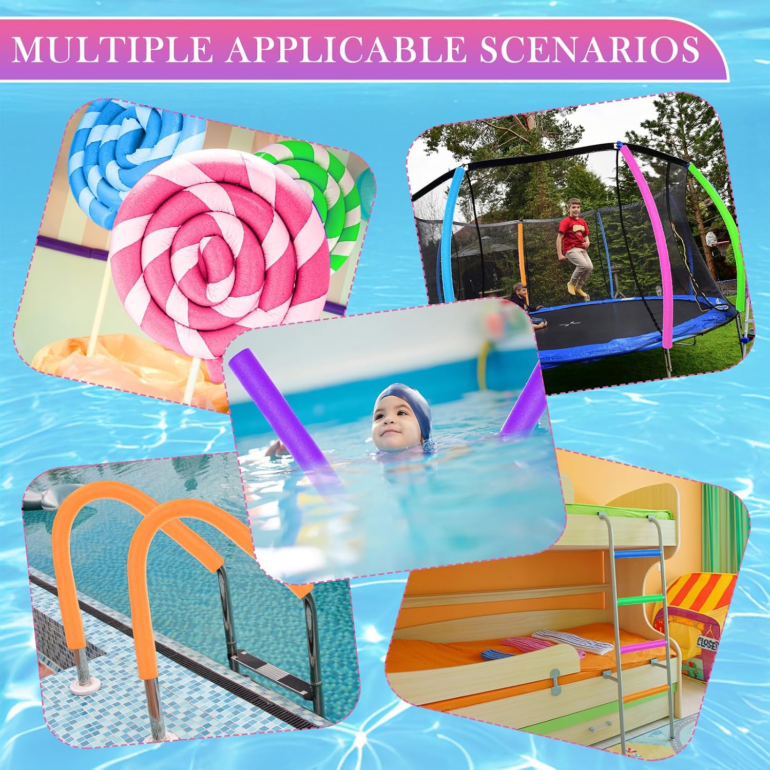 18 Buah Pelampung Kolam Renang - Foam Pool Noodle ulasan dan harga