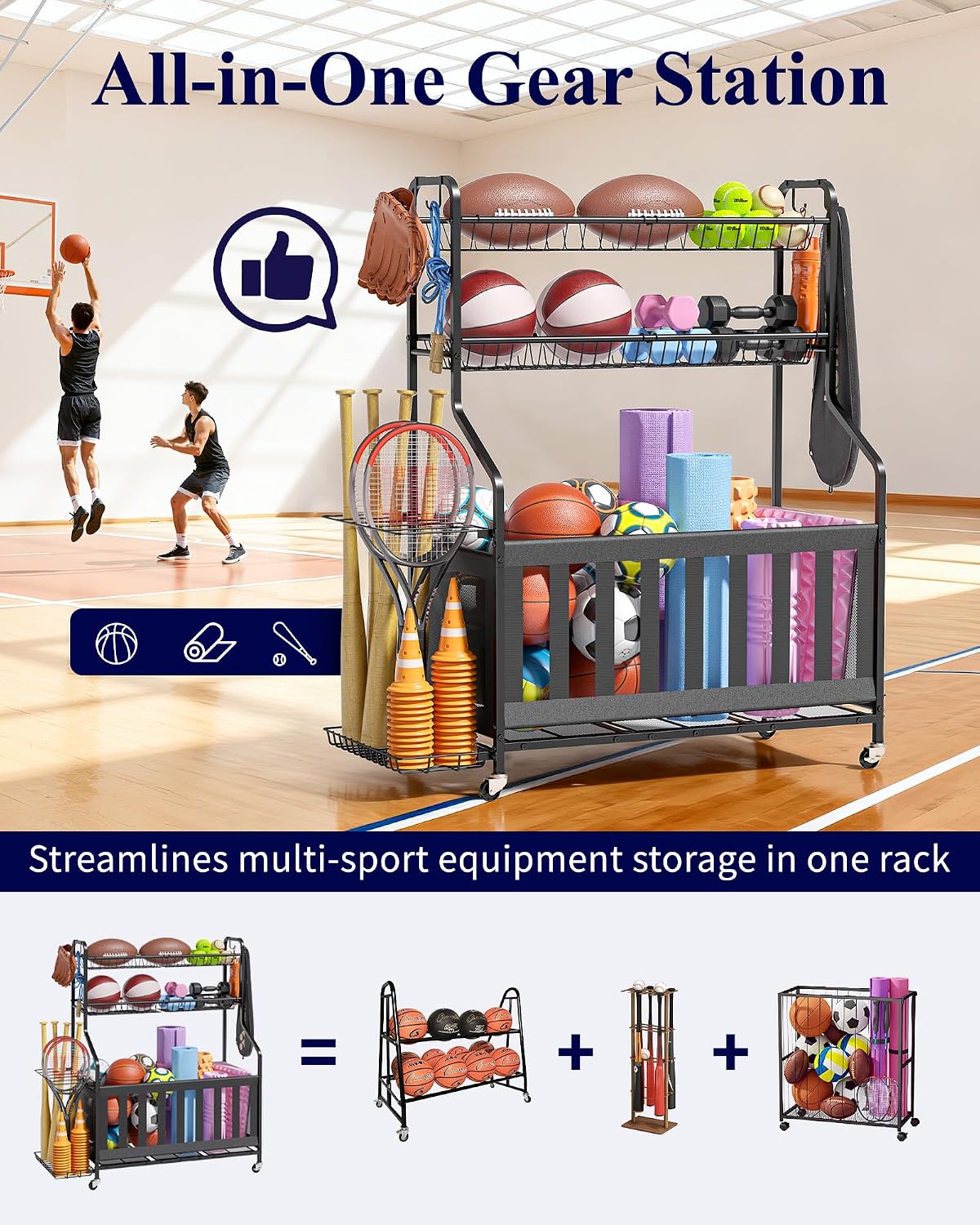 Organizer Penyimpanan Peralata - Sports Equipment Bat ulasan dan harga